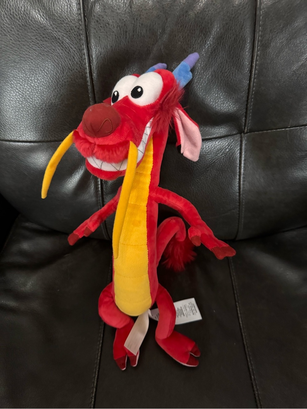 Disney Store Mulan Mushu Dragon Plush 15" Stuffed Animal Toy Authentic